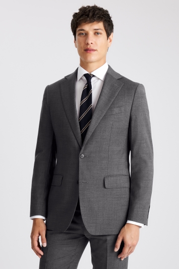 Tailored Fit Grey Twill Suit