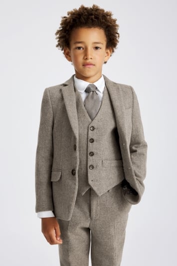 Boys Stone Donegal Suit