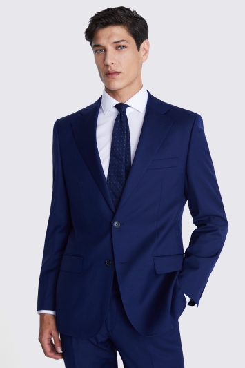 Tailored Fit Blue Twill Suit