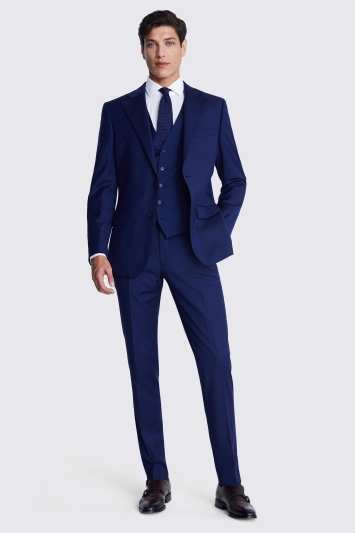 Tailored Fit Navy Twill Suit