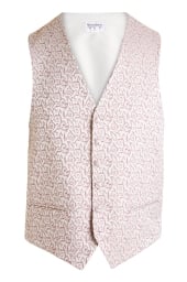 Regular Fit Pink Brocade Waistcoat