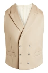 Tailored Fit Double Breasted Stone Waistcoat