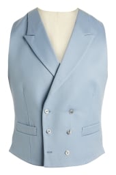 Double-breasted Sky Blue Morning Waistcoat