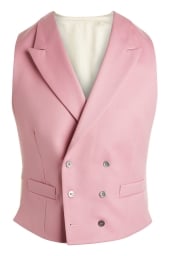 Tailored Fit Double Breasted Dusky Pink Waistcoat